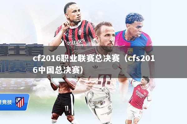 cf2016职业联赛总决赛（cfs2016中国总决赛）